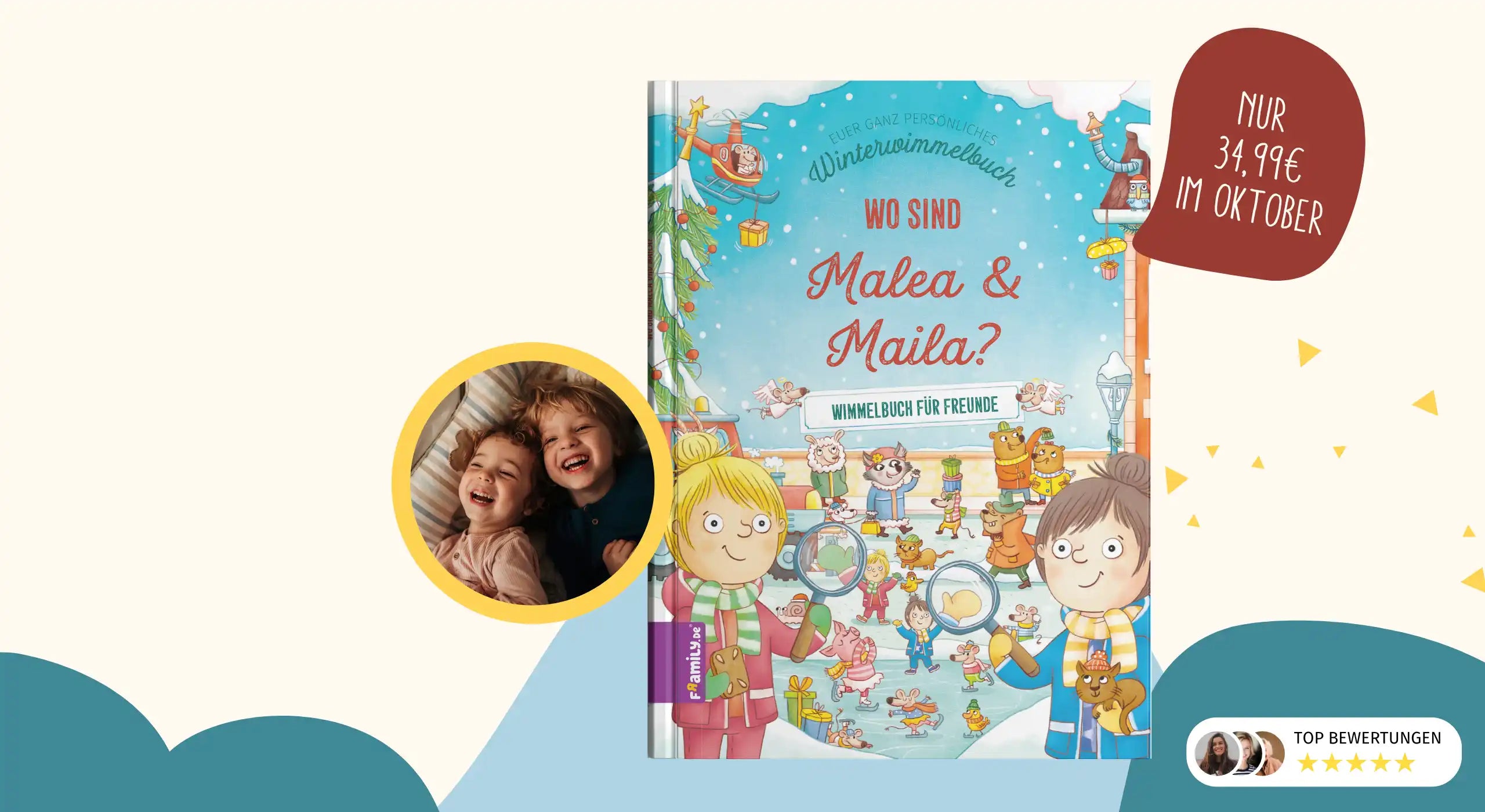 Buch des Monats Oktober: Winterwimmelbuch für Geschwister und Freunde - jetzt nur 34,99€ im Oktober