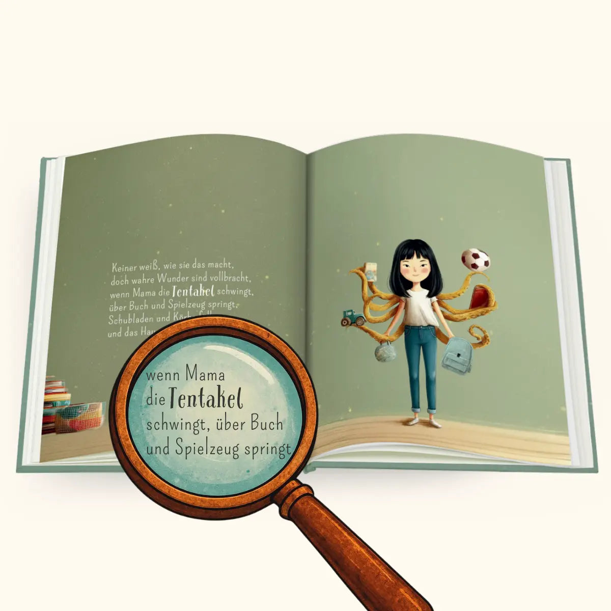 Auszug aus dem Buch "Wie dein Kind Frau Mut fand" mit gehighlighteten Textstellen