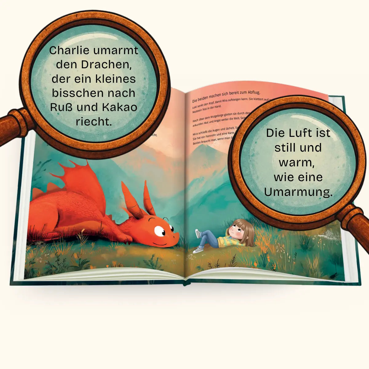 Auszug aus dem Buch "Wie dein Kind Frau Mut fand" mit gehighlighteten Textstellen