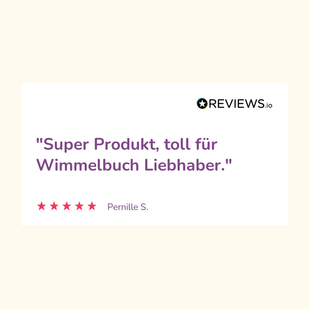Produktbewertung: "Super Produkt, toll für Wimmelbuch Liebhaber."