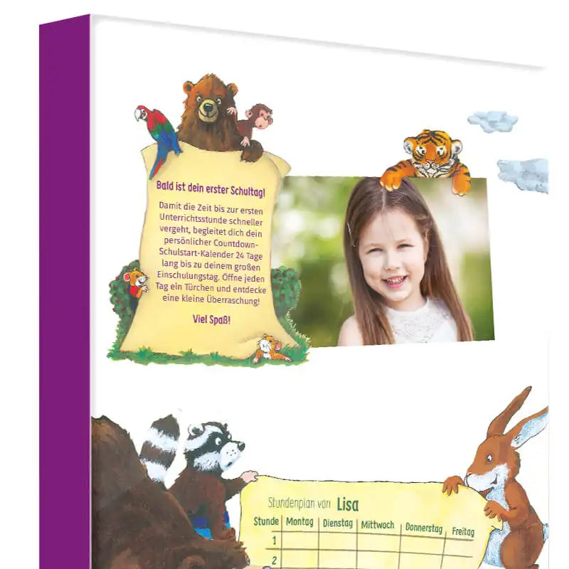 Schulstartkalender mit ABC und Tieren