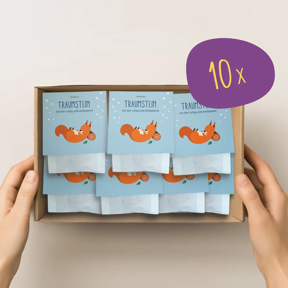 10 Traumsteine in einem Karton