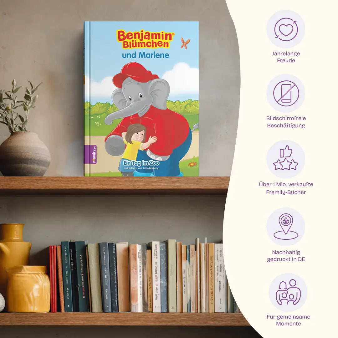 Vorteile: Jahrelange Freude, Bildschirmfreie Beschäftigung, Über 1 Mio. verkaufte Framily-Bücher, Nachhaltig gedruckt in DE, Für gemeinsame Momente