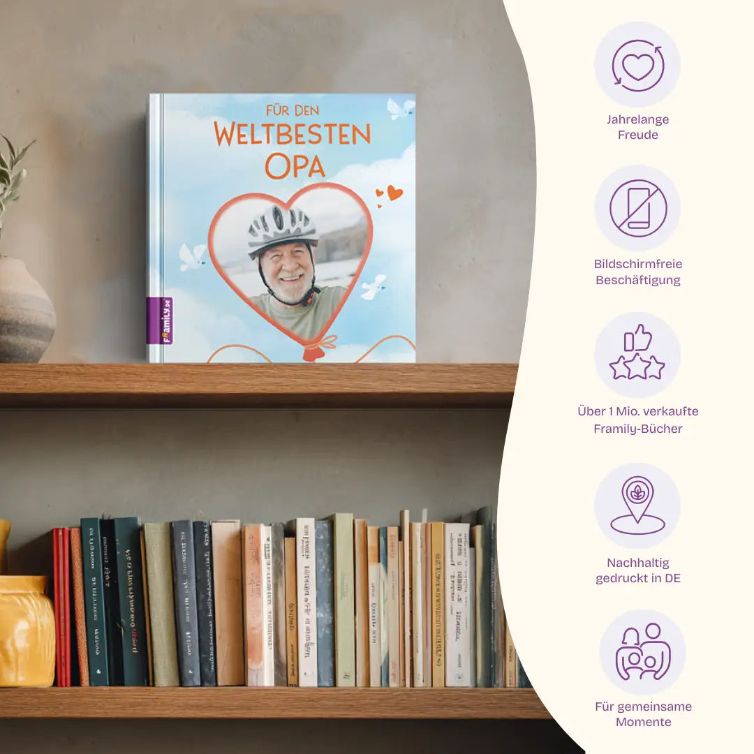 Vorteile: Jahrelange Freude, Bildschirmfreie Beschäftigung, Über 1 Mio. verkaufte Framily-Bücher, Nachhaltig gedruckt in DE, Für gemeinsame Momente