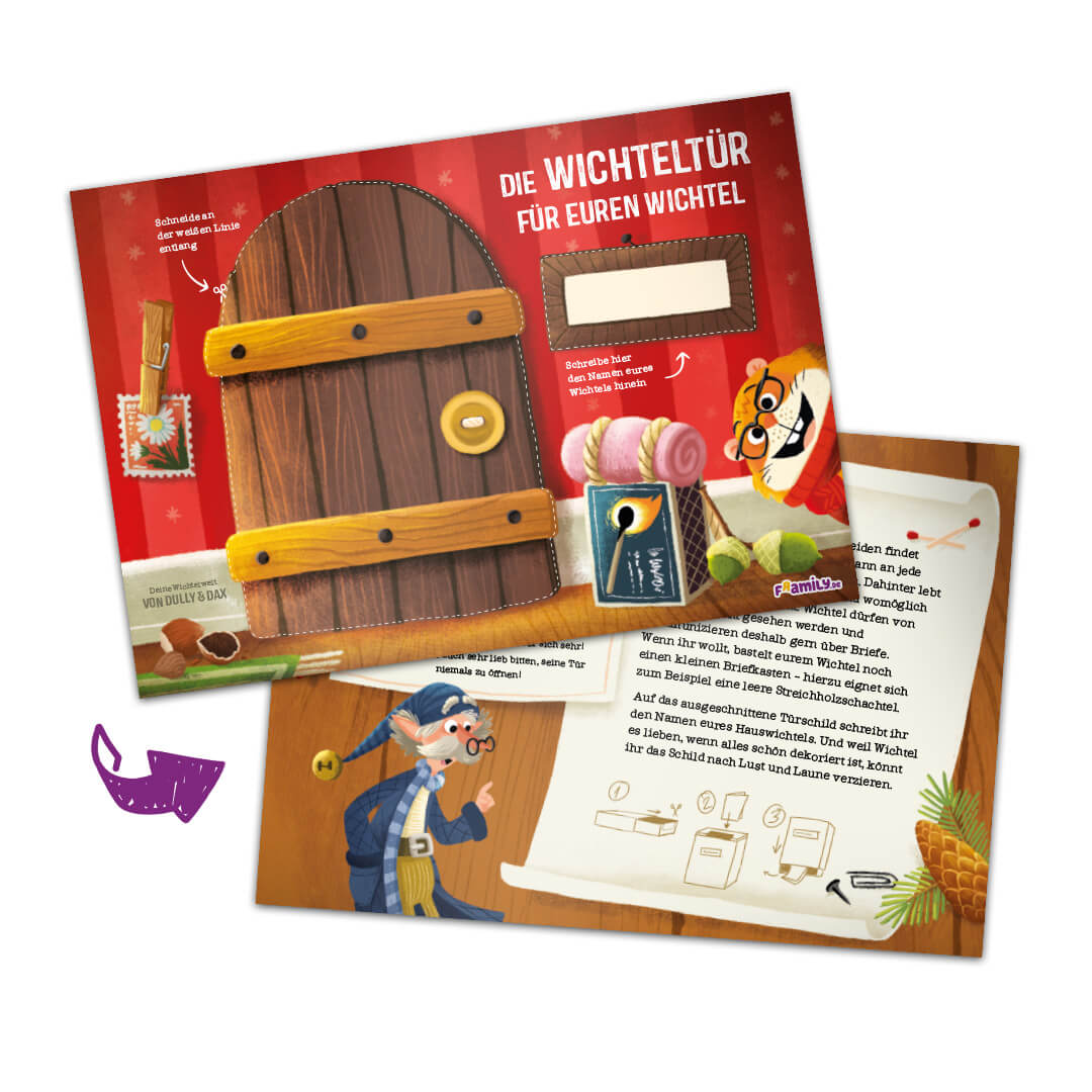 Wichteltür zum Ausschneiden