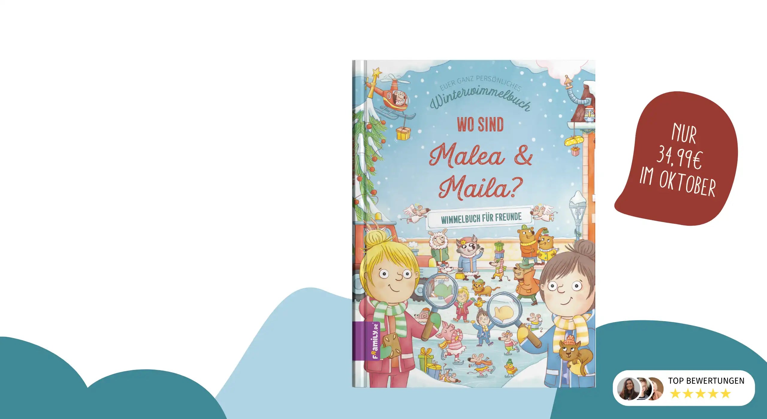 Buch des Monats Oktober: Winterwimmelbuch für Geschwister und Freunde - jetzt nur 34,99€ im Oktober