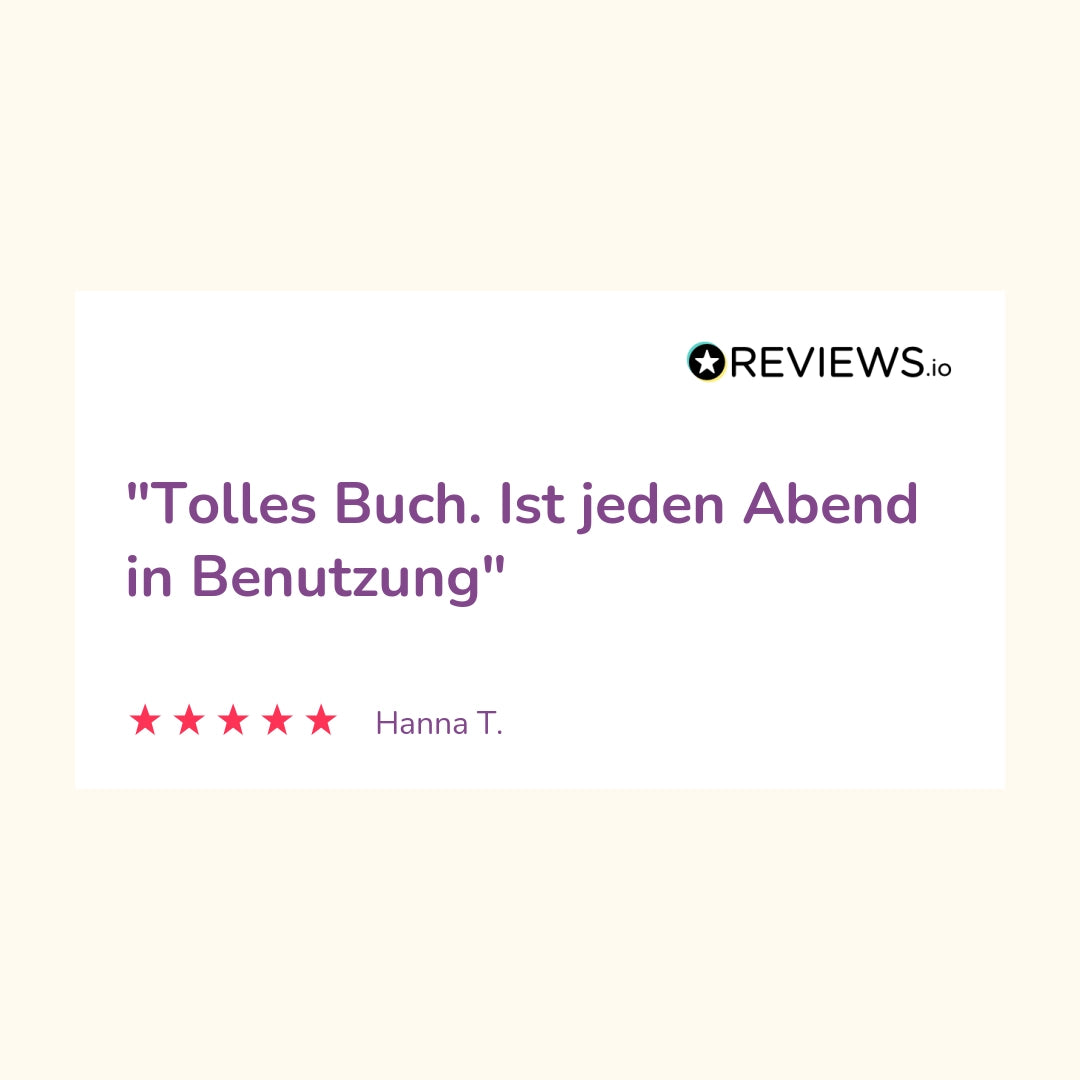 Produktbewertung: "Tolles Buch. Ist jeden Abend in Benutzung"