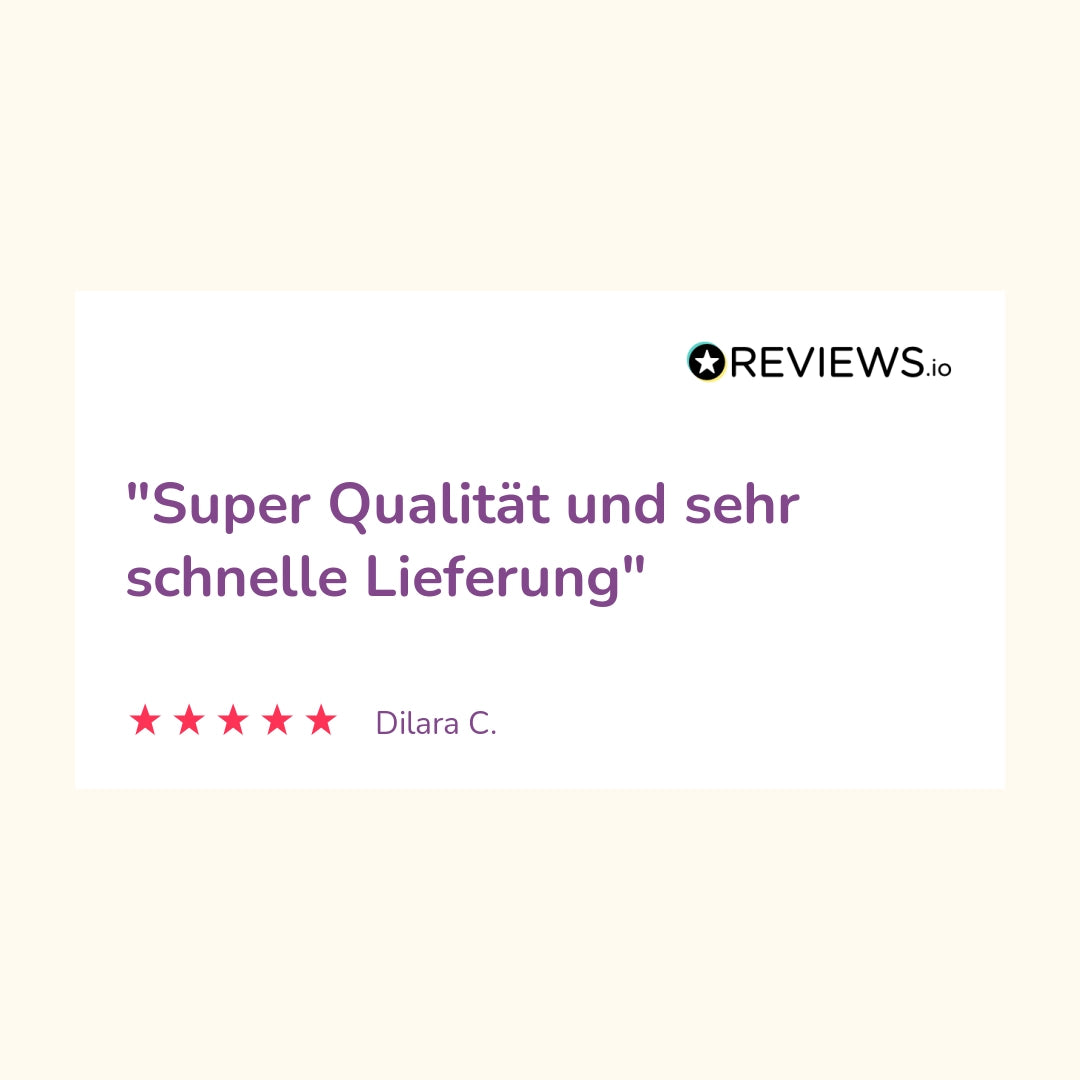 Produktbewertung: "Super Qualität und sehr schnelle Lieferung"