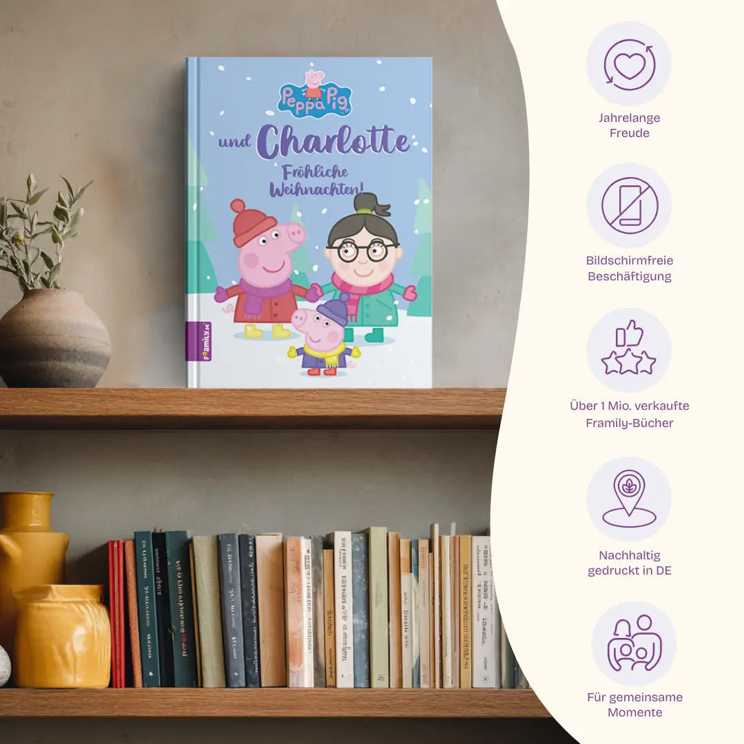 Vorteile: Jahrelange Freude, Bildschirmfreie Beschäftigung, Über 1 Mio. verkaufte Framily-Bücher, Nachhaltig gedruckt in DE, Für gemeinsame Momente