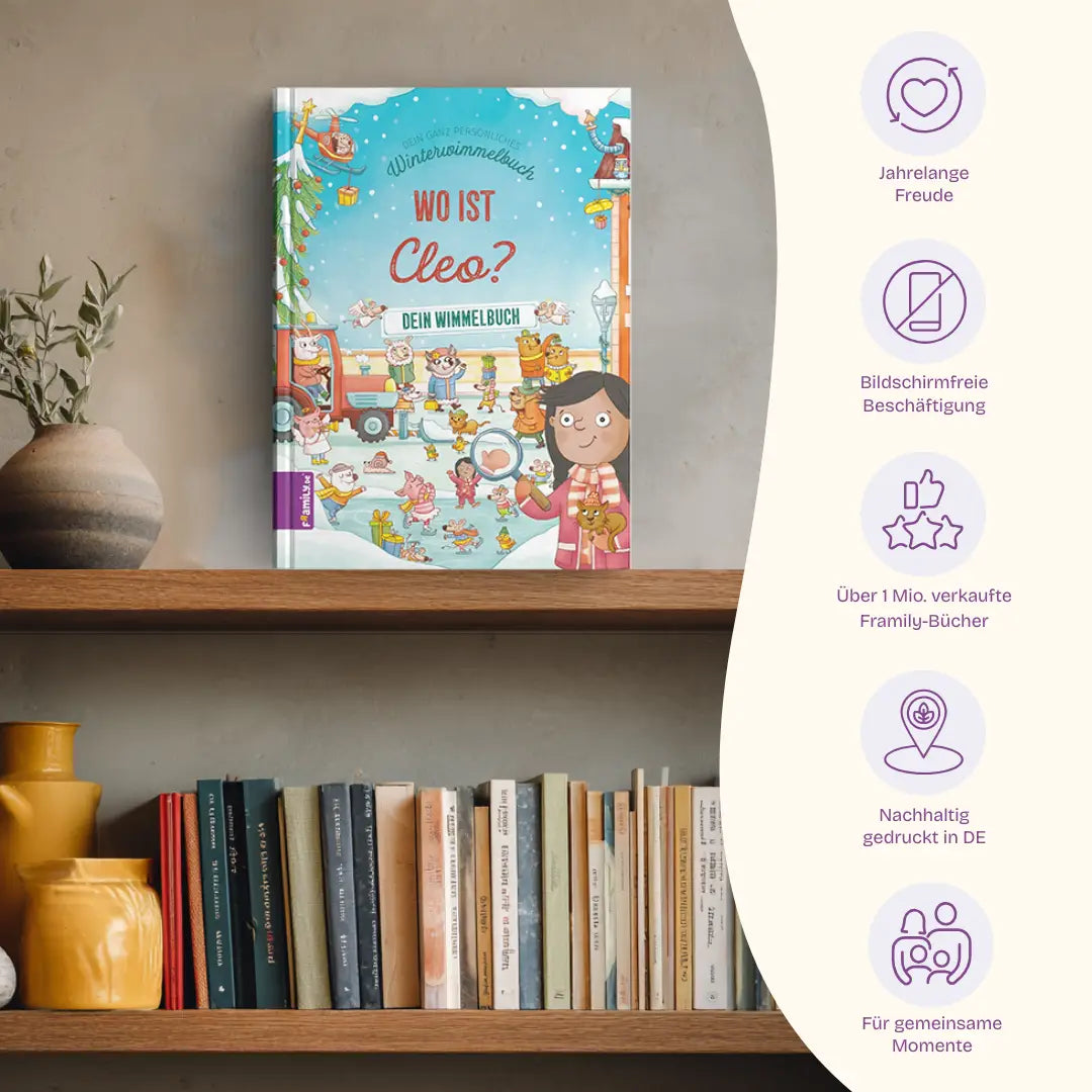 Vorteile: Jahrelange Freude, Bildschirmfreie Beschäftigung, Über 1 Mio. verkaufte Framily-Bücher, Nachhaltig gedruckt in DE, Für gemeinsame Momente